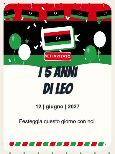 Invito digitale di compleanno: Libia