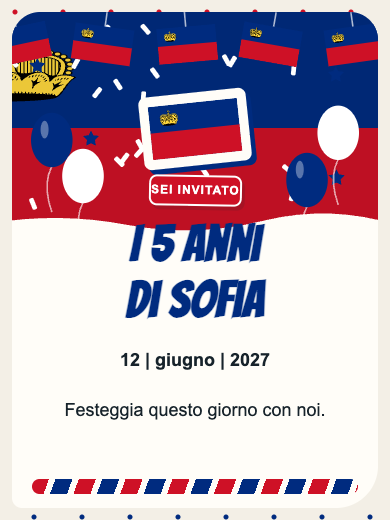 Invito digitale di compleanno: Liechtenstein