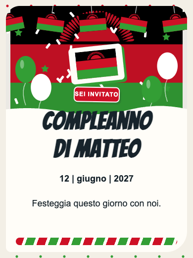 Invito digitale di compleanno: Malawi
