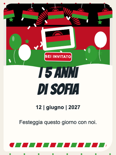 Invito digitale di compleanno: Malawi