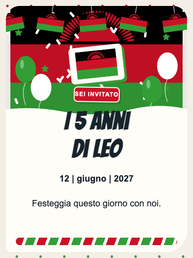Invito digitale di compleanno: Malawi