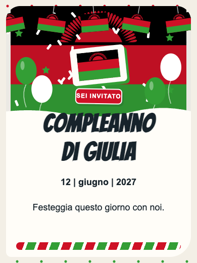 Invito digitale di compleanno: Malawi