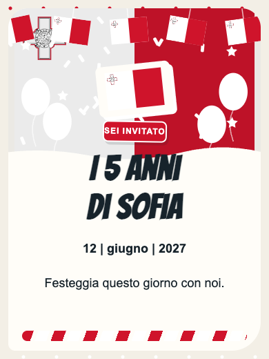 Invito digitale di compleanno: Malta