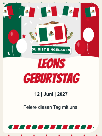 Digitale Geburtstagseinladung: Mexiko