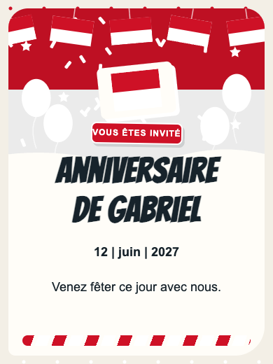 Invitation d’anniversaire numérique: Monaco
