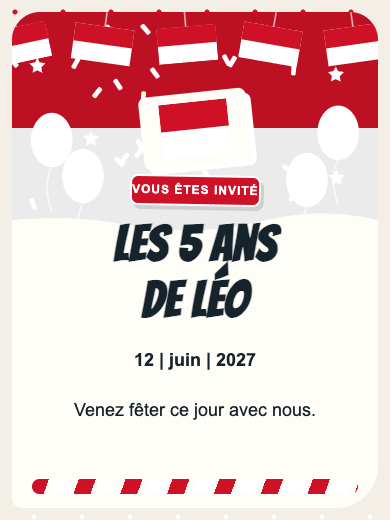 Invitation d’anniversaire numérique: Monaco