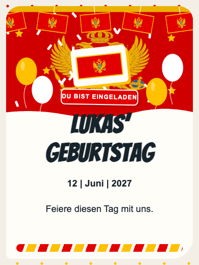 Digitale Einladung: Montenegro — Länder