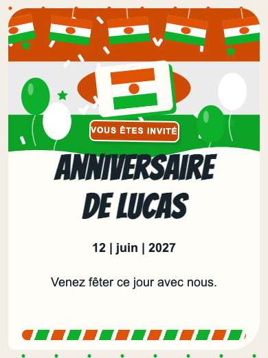 Invitation numérique: Niger — Pays