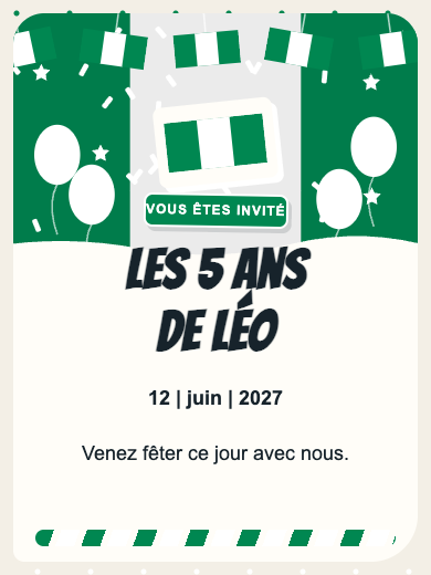 Invitation d’anniversaire numérique: Nigeria