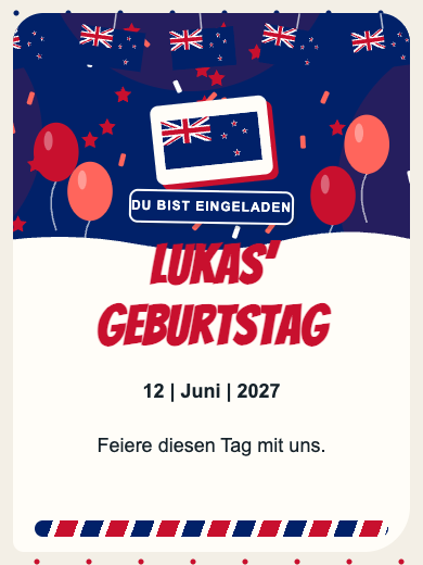 Digitale Einladung: Neuseeland — Länder