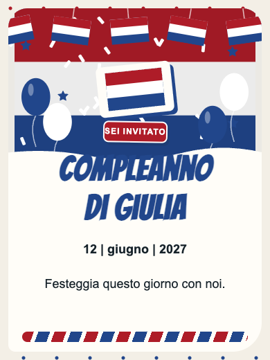 Invito digitale di compleanno: Paesi Bassi