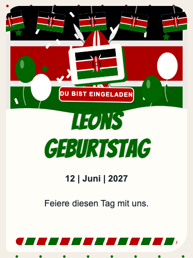Digitale Geburtstagseinladung: Kenia