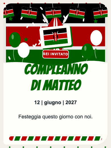 Invito digitale di compleanno: Kenya