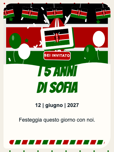 Invito digitale di compleanno: Kenya