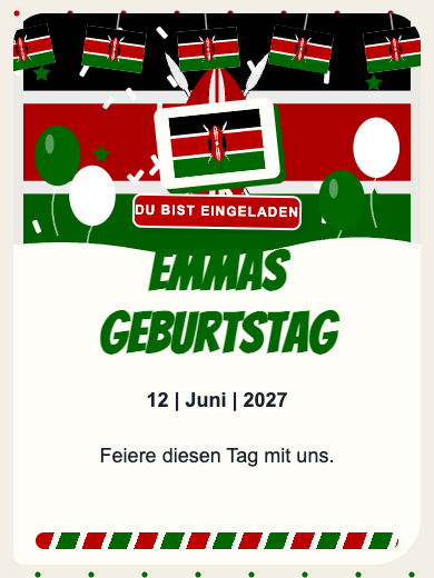 Digitale Geburtstagseinladung: Kenia