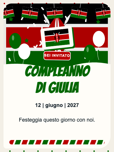 Invito digitale di compleanno: Kenya