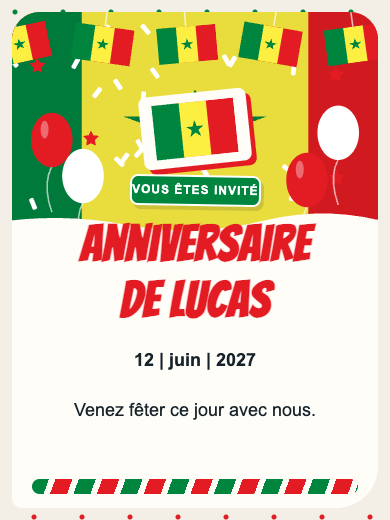Invitation numérique: Sénégal — Pays