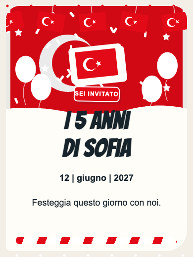 Invito digitale di compleanno: Turchia