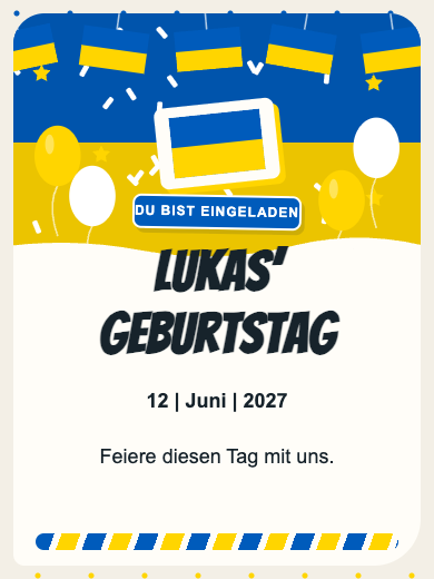 Digitale Geburtstagseinladung: Ukraine