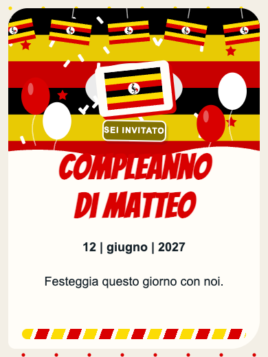 Invito digitale di compleanno: Uganda