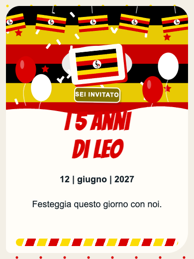Invito digitale di compleanno: Uganda