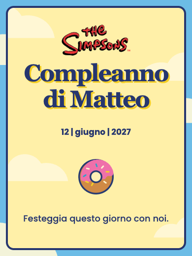 Invito digitale di compleanno: I Simpson