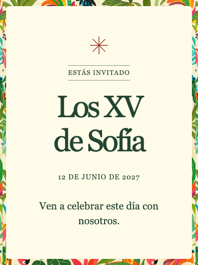 Invitación online Invitación: Tropical Brasileño