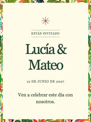 Invitación online Invitación: Tropical Brasileño