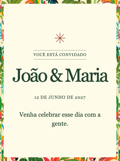 Convite online Tropical Brasileiro