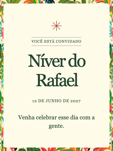 Convite online Tropical Brasileiro