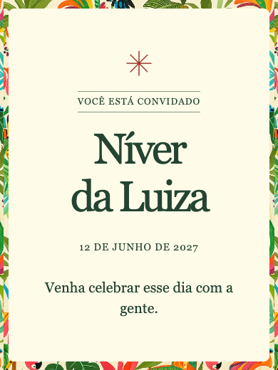 Convite online Tropical Brasileiro
