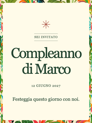 Invito digitale di compleanno: Tropicale brasiliano