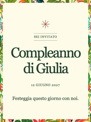 Invito digitale di compleanno: Tropicale brasiliano