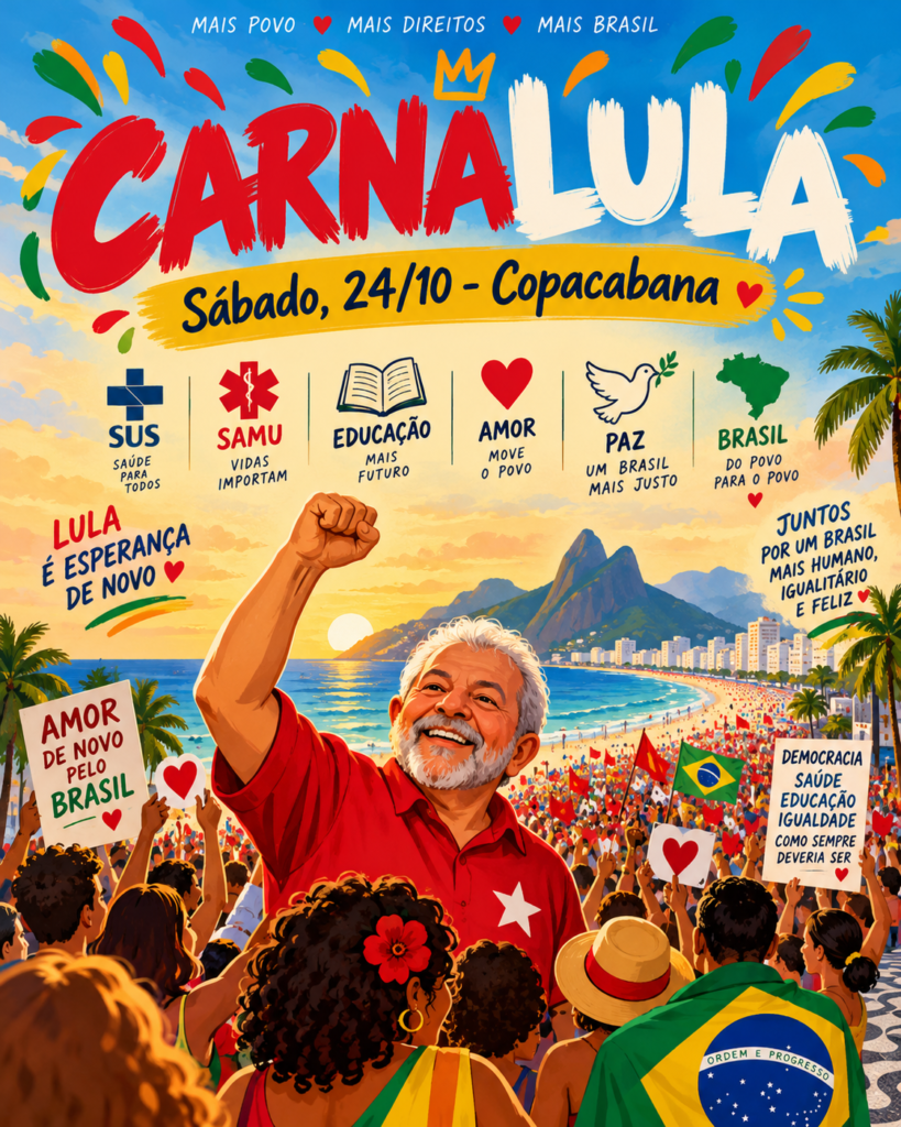Arte ilustrativa de Carnalula em Copacabana